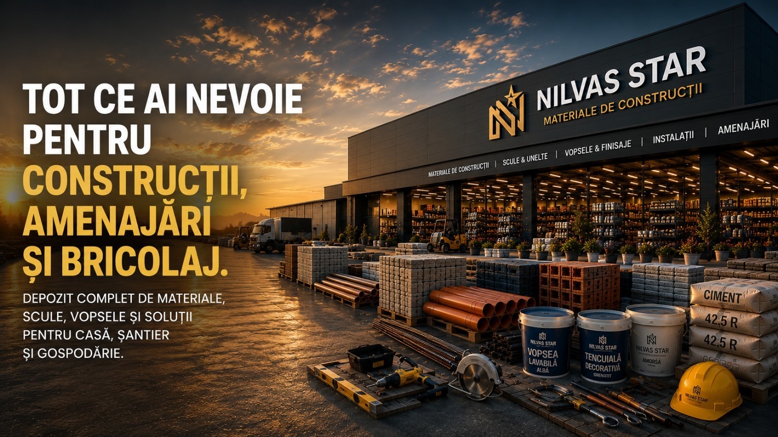 NILVAS STAR - depozit complet de materiale, scule, vopsele și soluții pentru casă, șantier și gospodărie